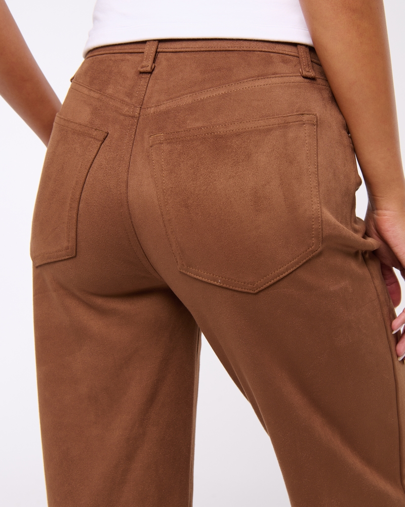 Vegan Suede 90s Relaxed Pant(brown,24)