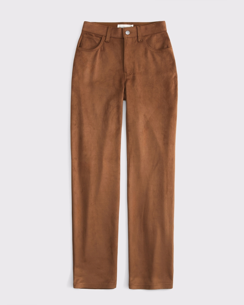 Vegan Suede 90s Relaxed Pant(brown,24)