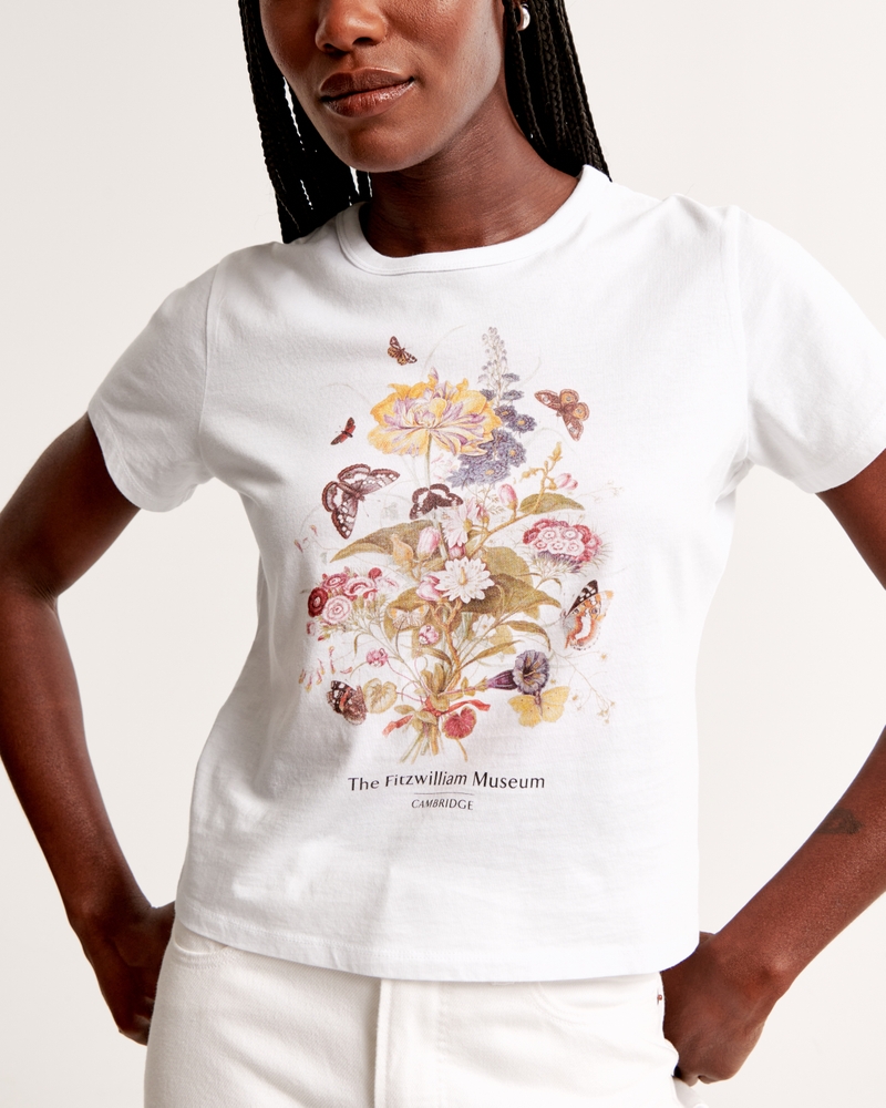 Short-Sleeve Fitzwilliam Museum Graphic Skimming Tee(white,XXS)