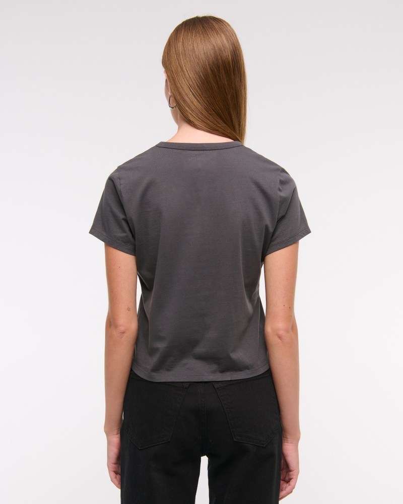 Short-Sleeve Britney Spears Graphic Skimming Tee(dark gray,XXS)