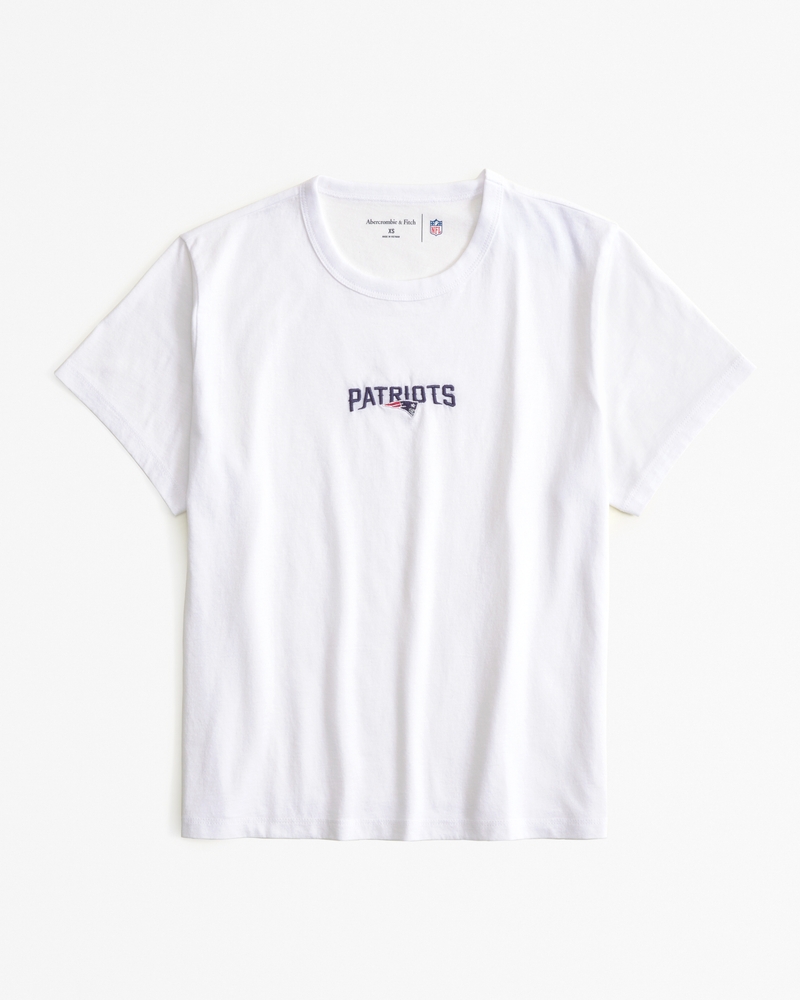 Short-Sleeve New England Patriots Graphic Skimming Tee(white - patriots,XXS)