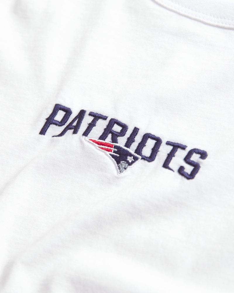 Short-Sleeve New England Patriots Graphic Skimming Tee(white - patriots,XXS)