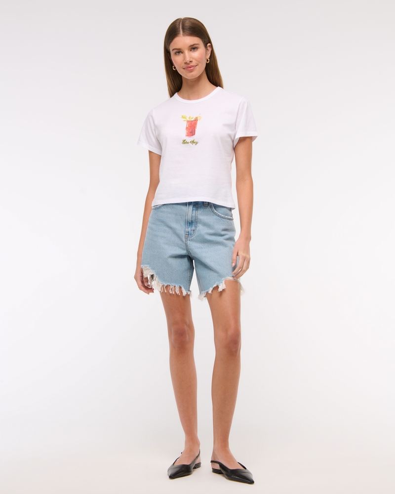 Short-Sleeve Bloody Mary Graphic Skimming Tee(white,XXS)