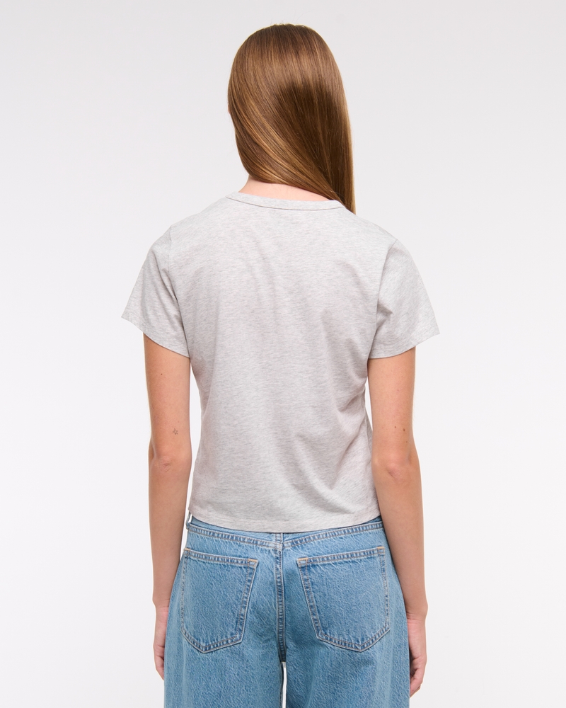 Short-Sleeve Shania Twain Graphic Skimming Tee(light gray,XXS)