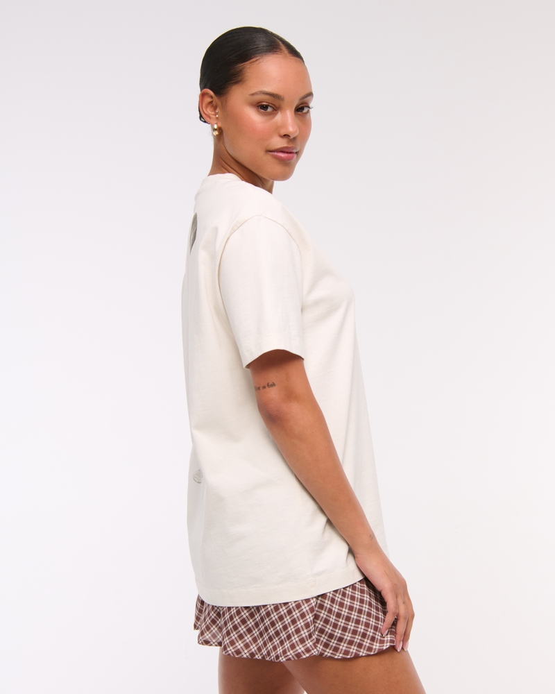 Oversized Espresso Martini Graphic Tee(cream,XXS)