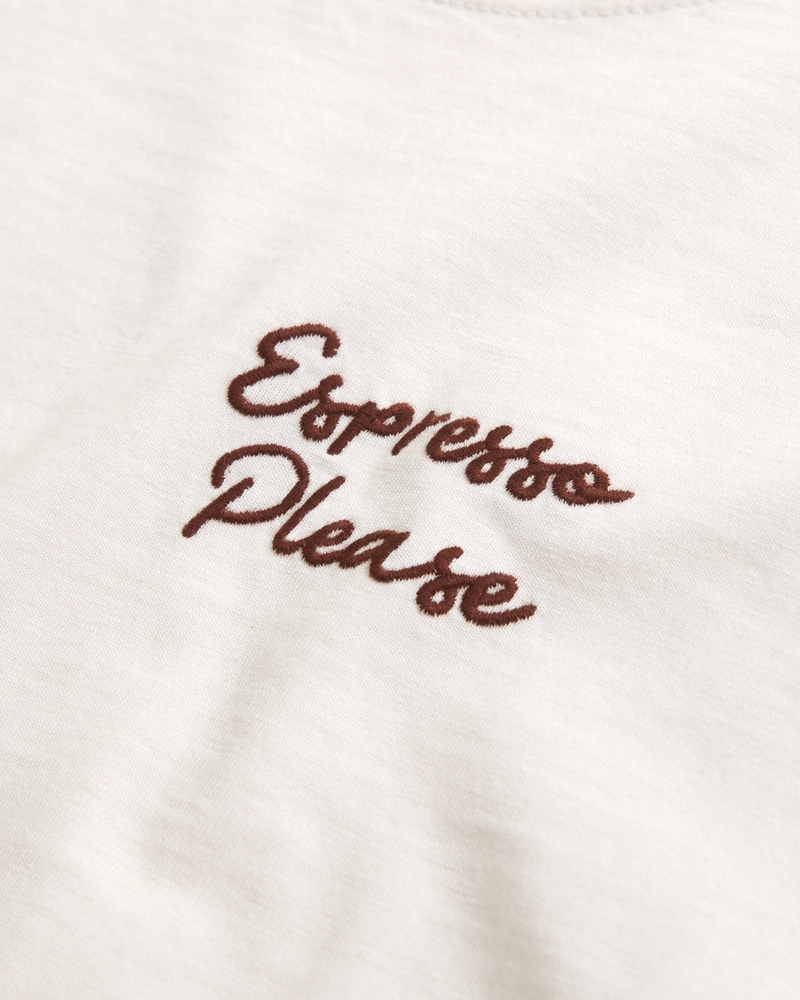 Oversized Espresso Martini Graphic Tee(cream,XXS)