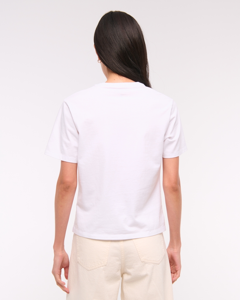 Short-Sleeve Hibiscus Graphic Relaxed Tee(white,XXS)
