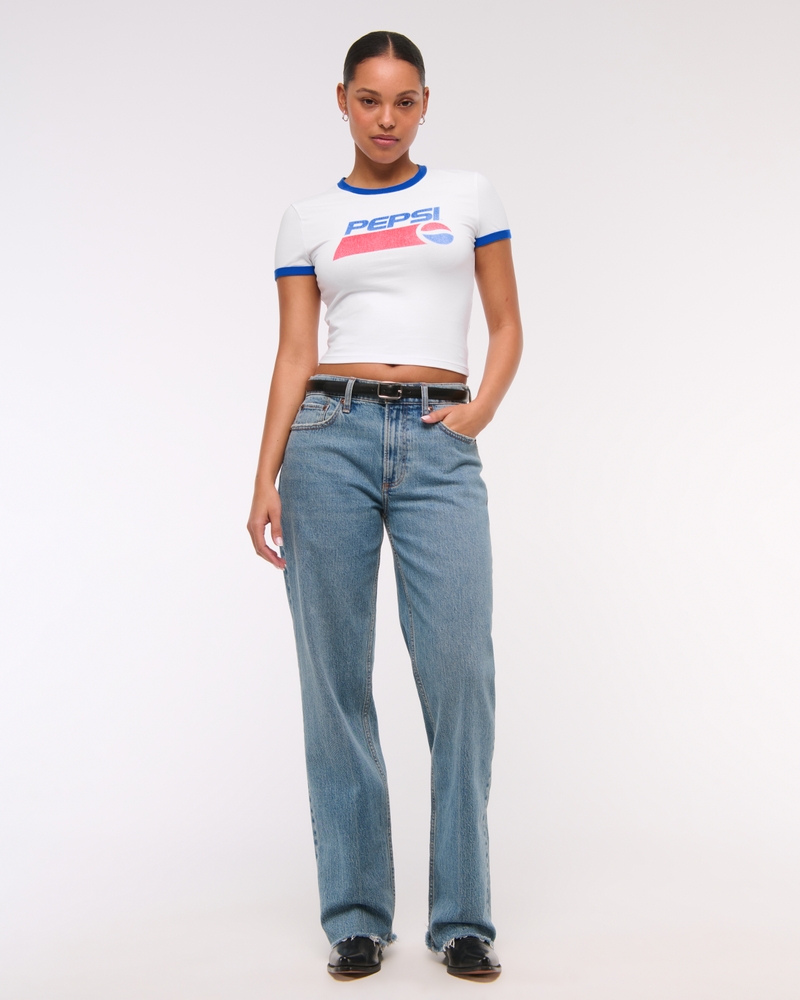 Pepsi Graphic Baby Tee(white,XXS)