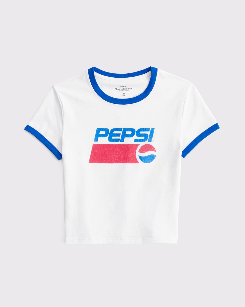 Pepsi Graphic Baby Tee(white,XXS)