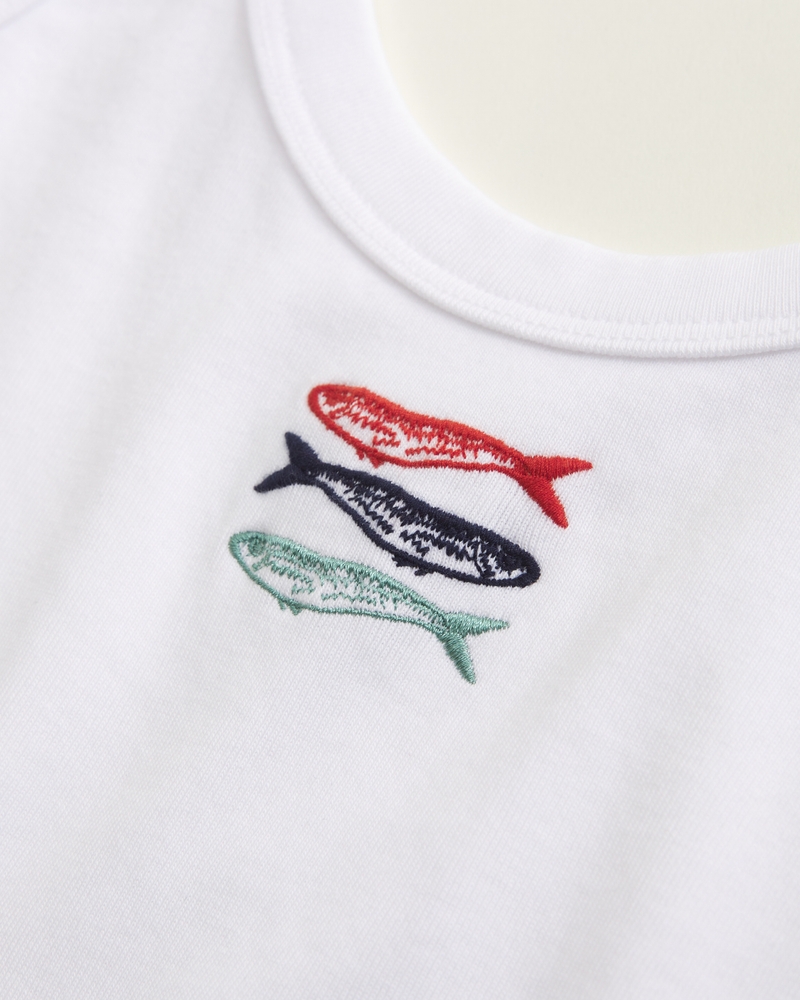 Crab Graphic Scoopneck Tank(white,XXS)