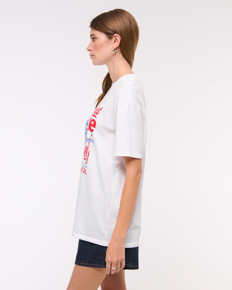 Oversized 7UP Graphic Tee(white,XXS)