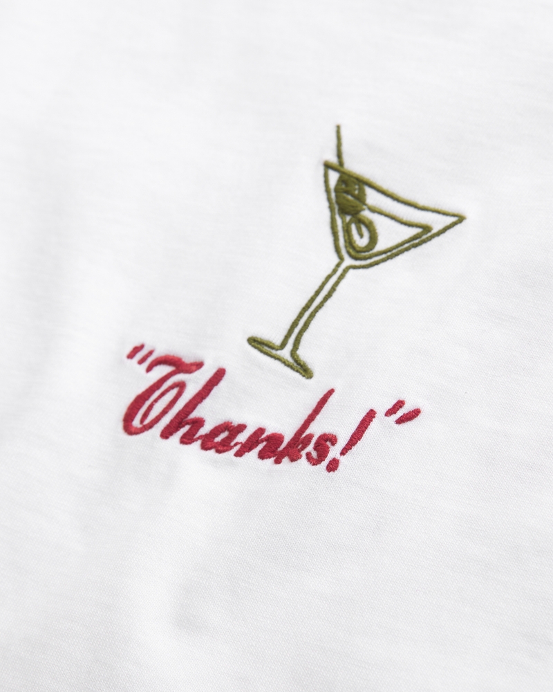 Oversized Cocktail Graphic Tee(white,XXS)