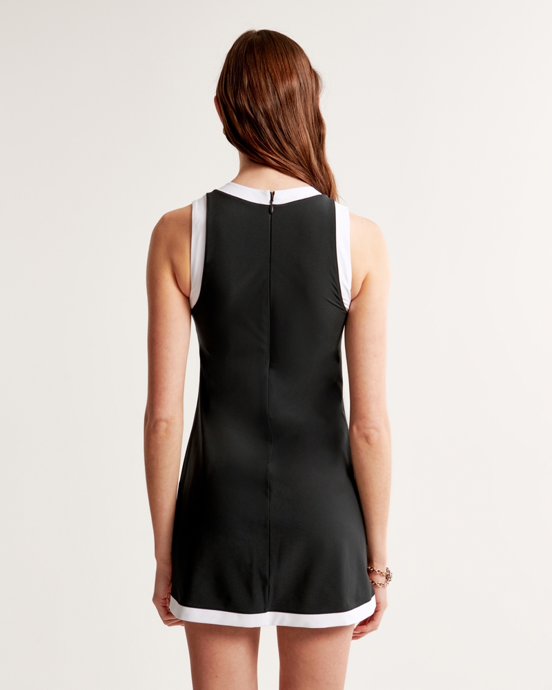 High-Neck Traveler Mini Dress(black,XXS)