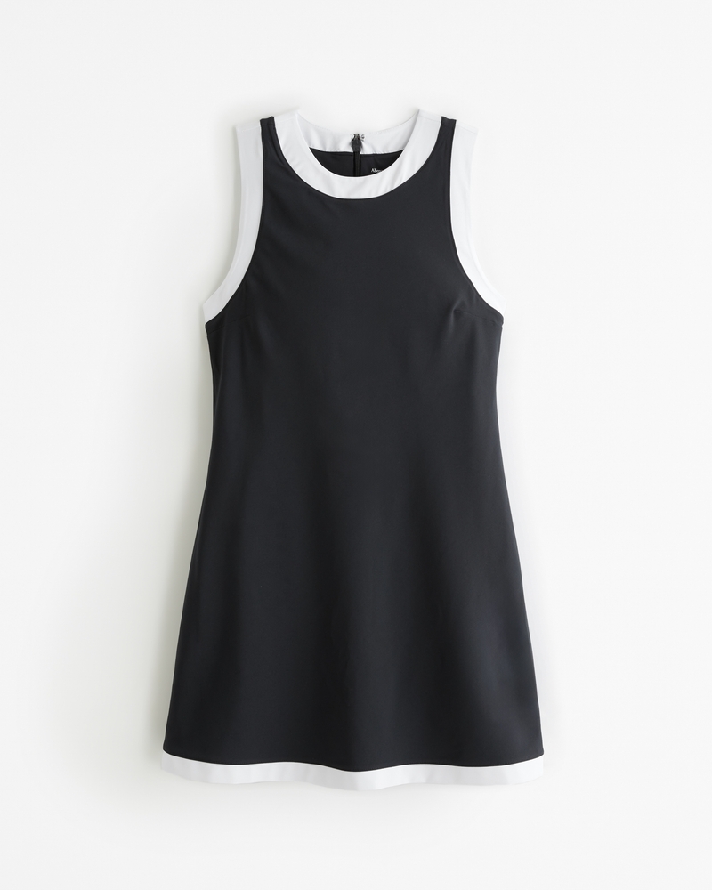 High-Neck Traveler Mini Dress(black,XXS)