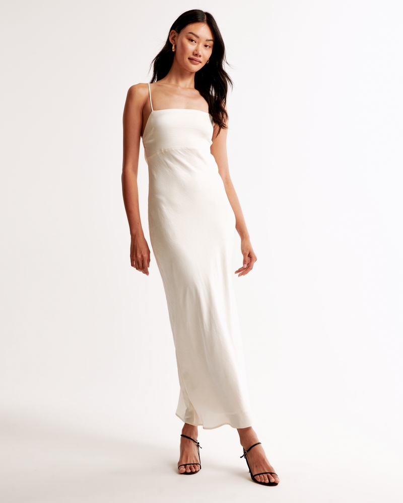 The A&F Julia Slip Cowl Back-Bow Maxi Dress