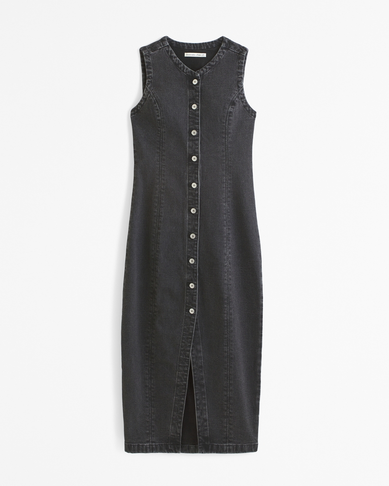 The A&F Mara High-Neck Vest Midi Dress