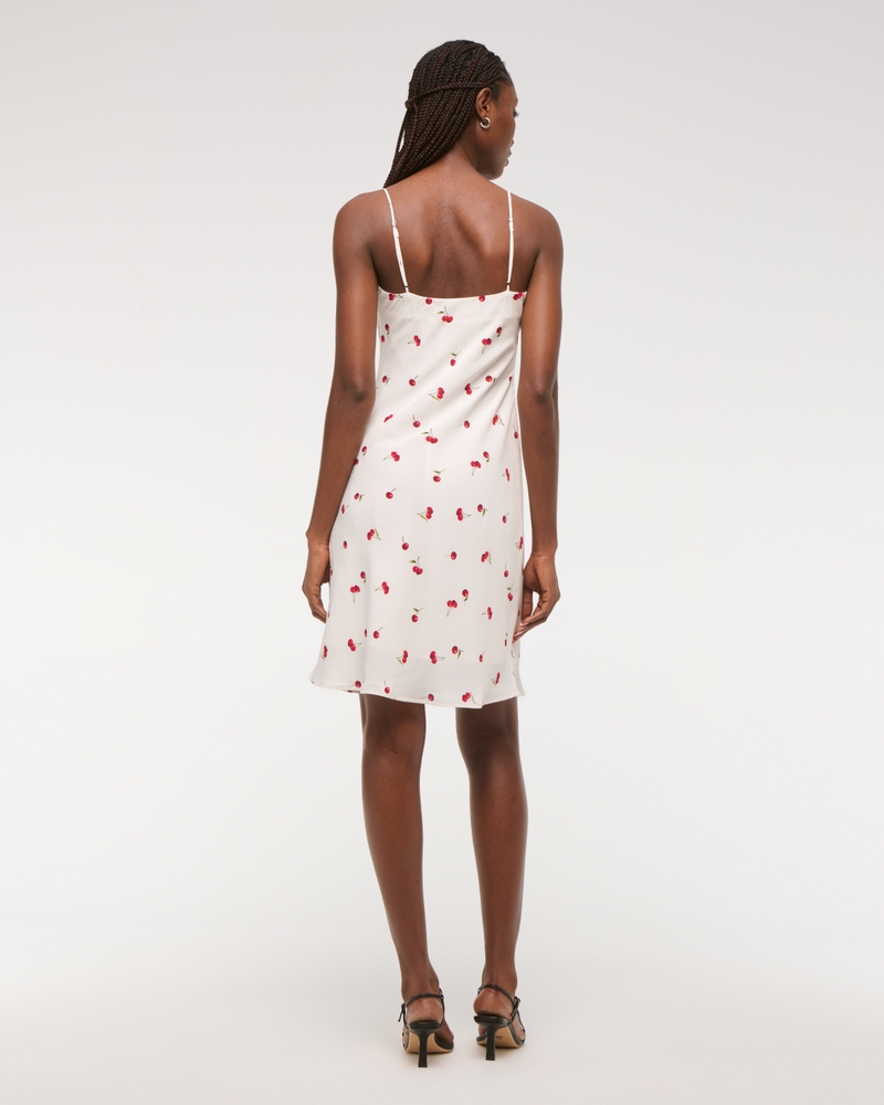 The A&F Julia Slip Knee-Length Dress(red and white,XXS)