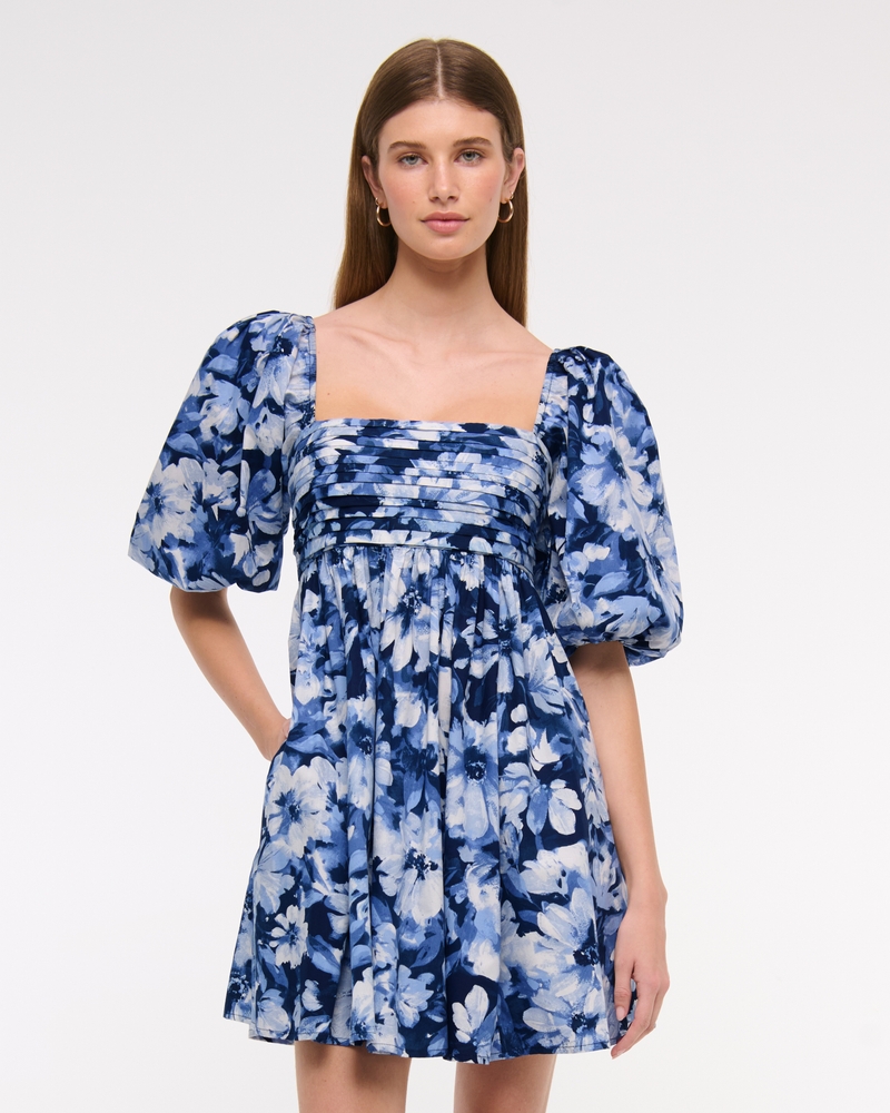 The A&F Emerson Poplin Puff Sleeve Mini Dress