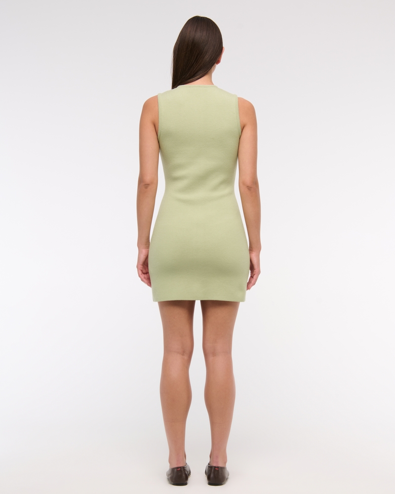 The A&F Mara Mini Sweater Dress(light green,XXS)