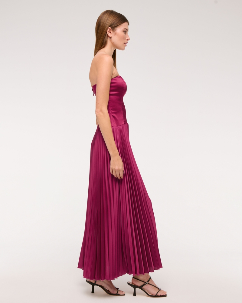 The A&F Giselle Drop-Waist Maxi Dress(berry,XXS)