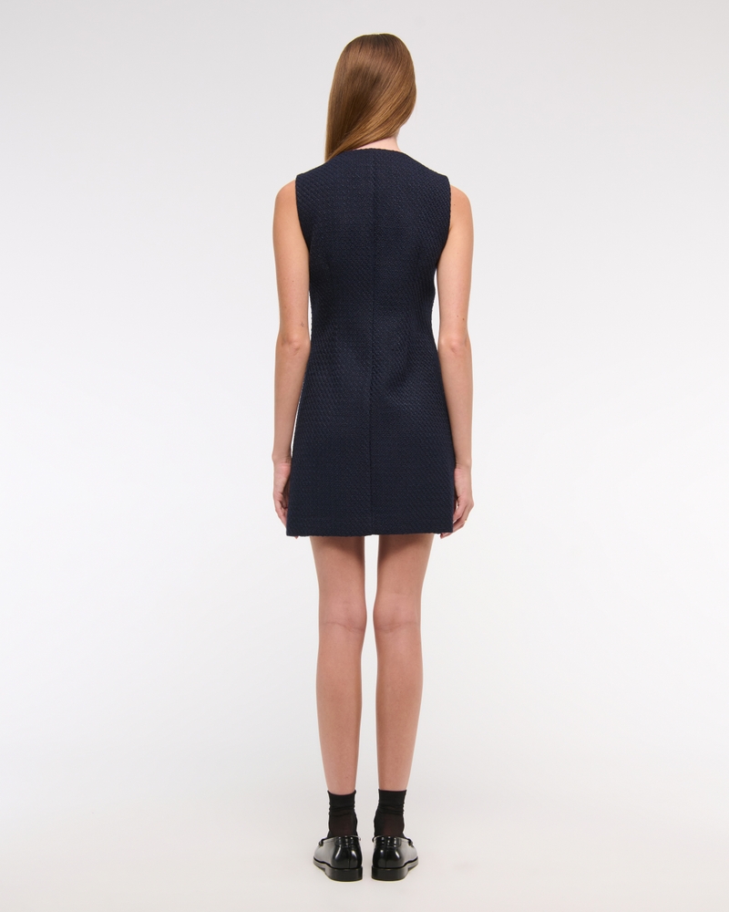 The A&F Mara Tweed Mini Dress(dark indigo,XXS)