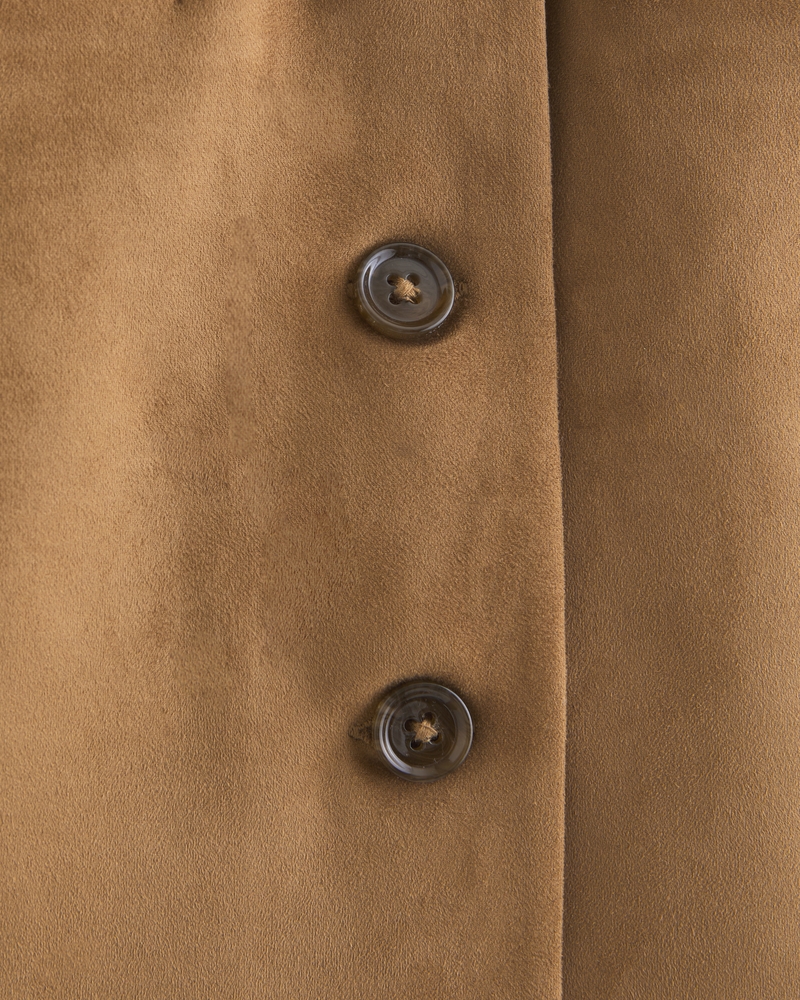 The A&F Mara Vegan Suede Mini Dress(brown,XXS)