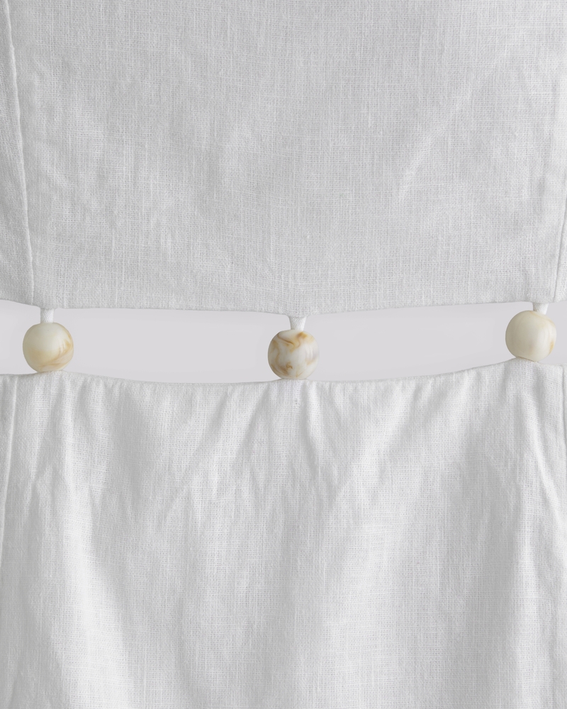 Beaded Strapless Mini Dress(white,XXS)