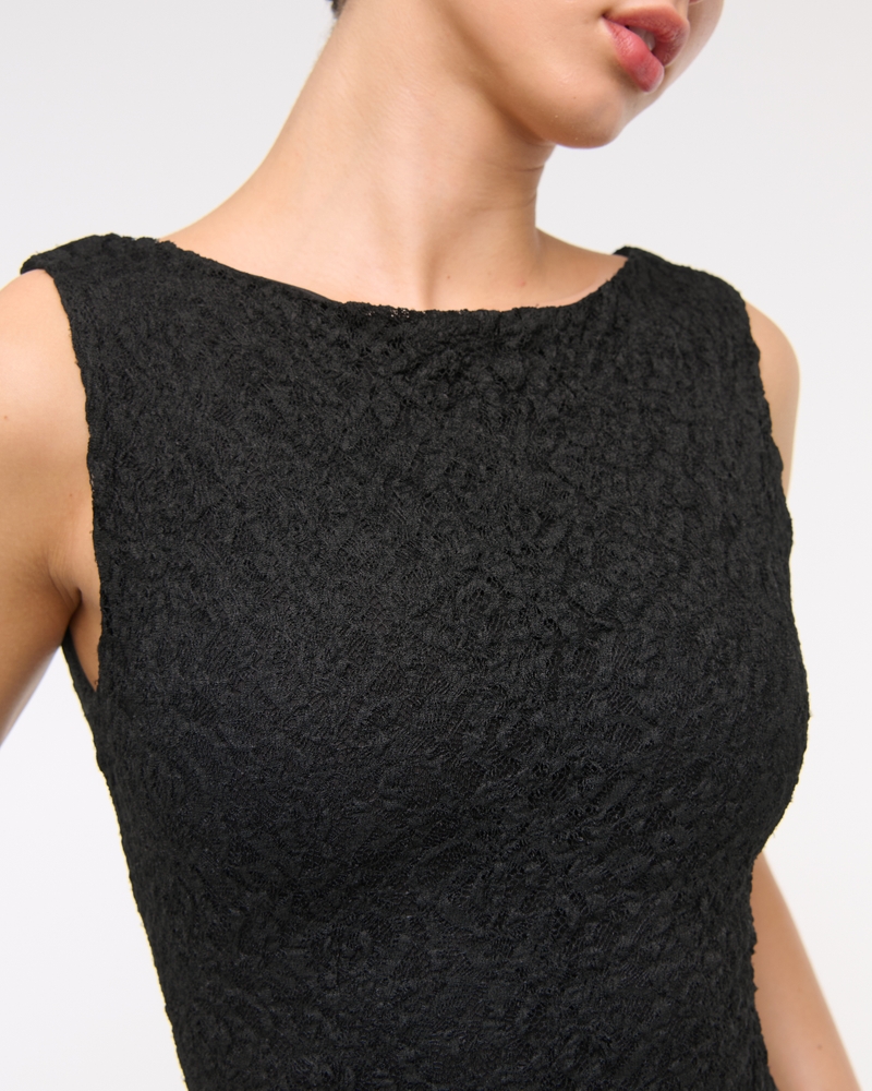 Slash Lace Mini Dress(black,XXS)