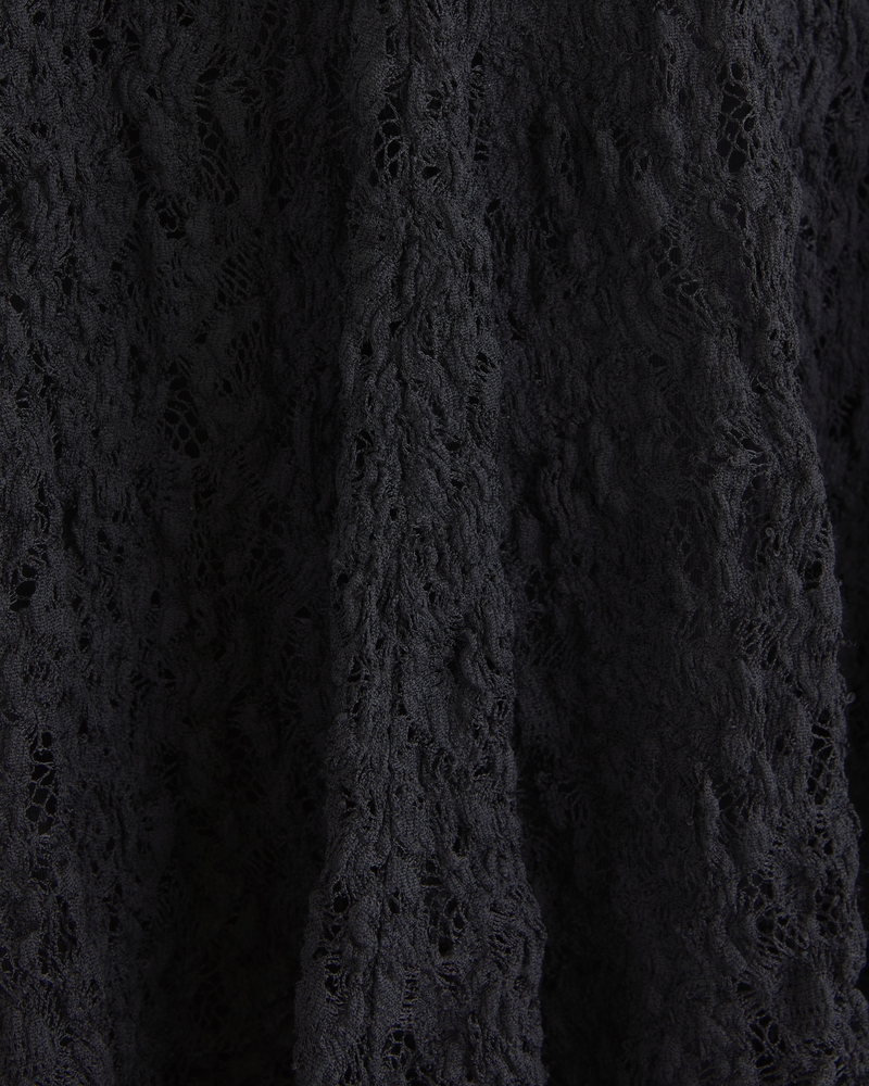 Slash Lace Mini Dress(black,XXS)