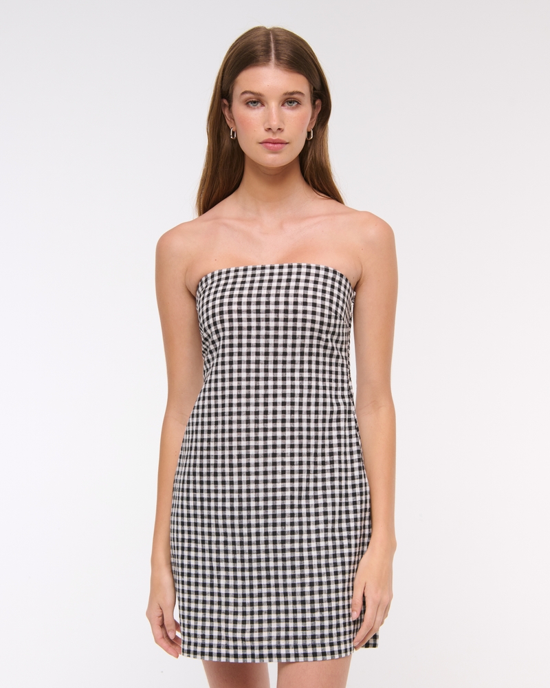The A&F Scarlett Strapless Linen-Blend Skort