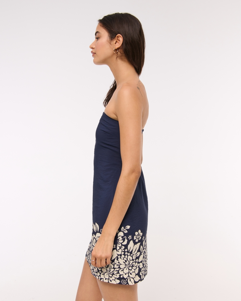 The A&F Scarlett Strapless Skort(navy floral,XXS)