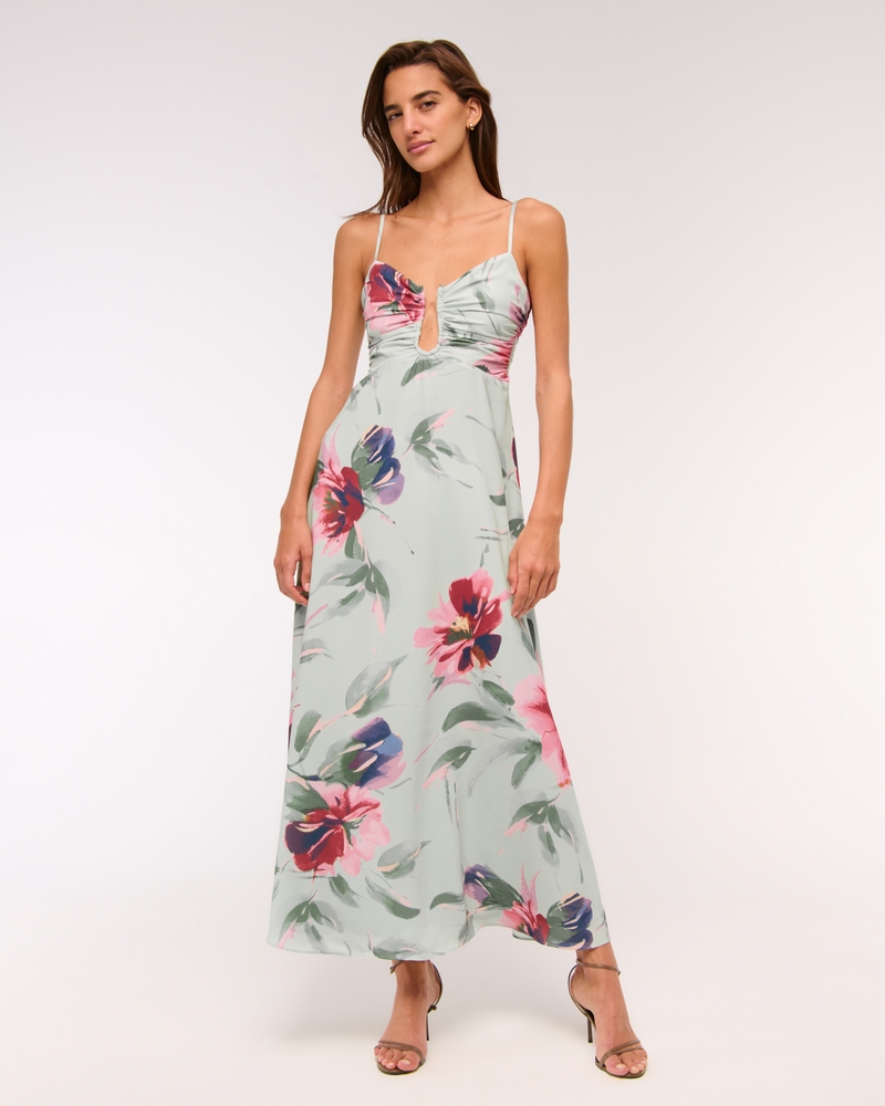 Bra-Free Hardware Maxi Dress