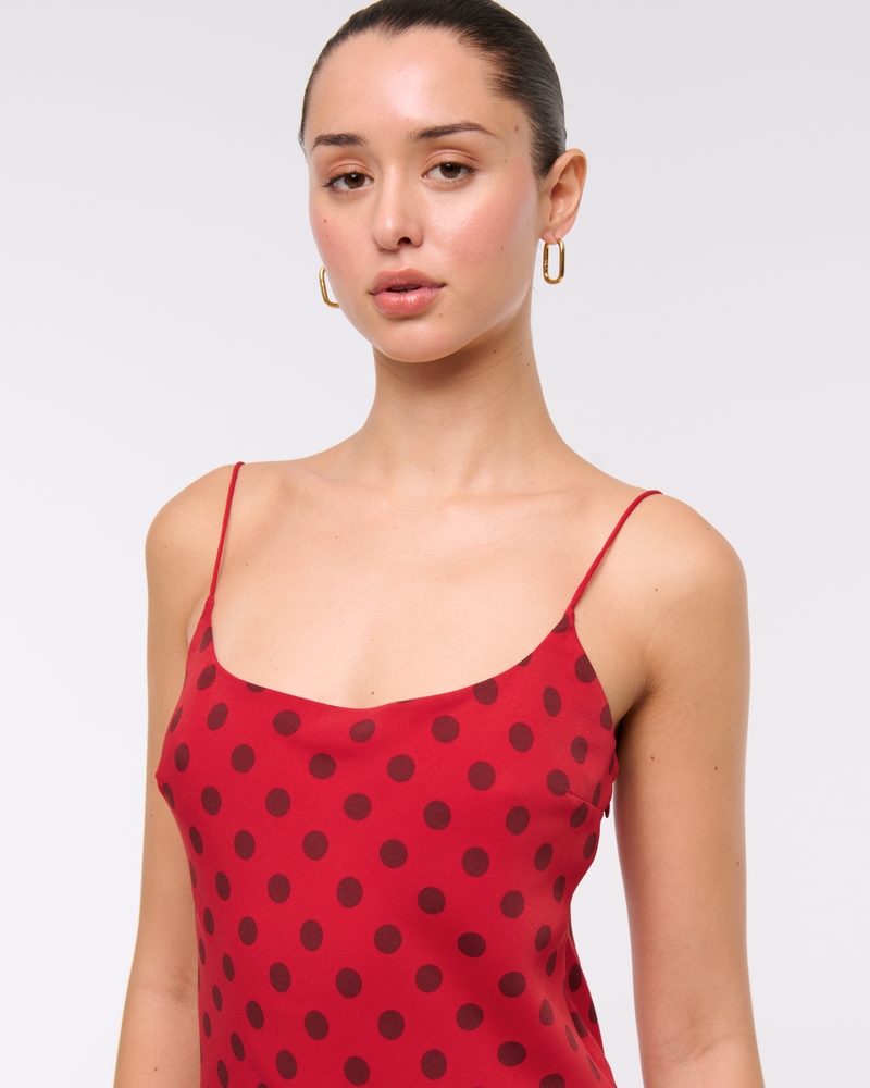 The A&F Julia Slip Mini Dress(red dot,XXS)