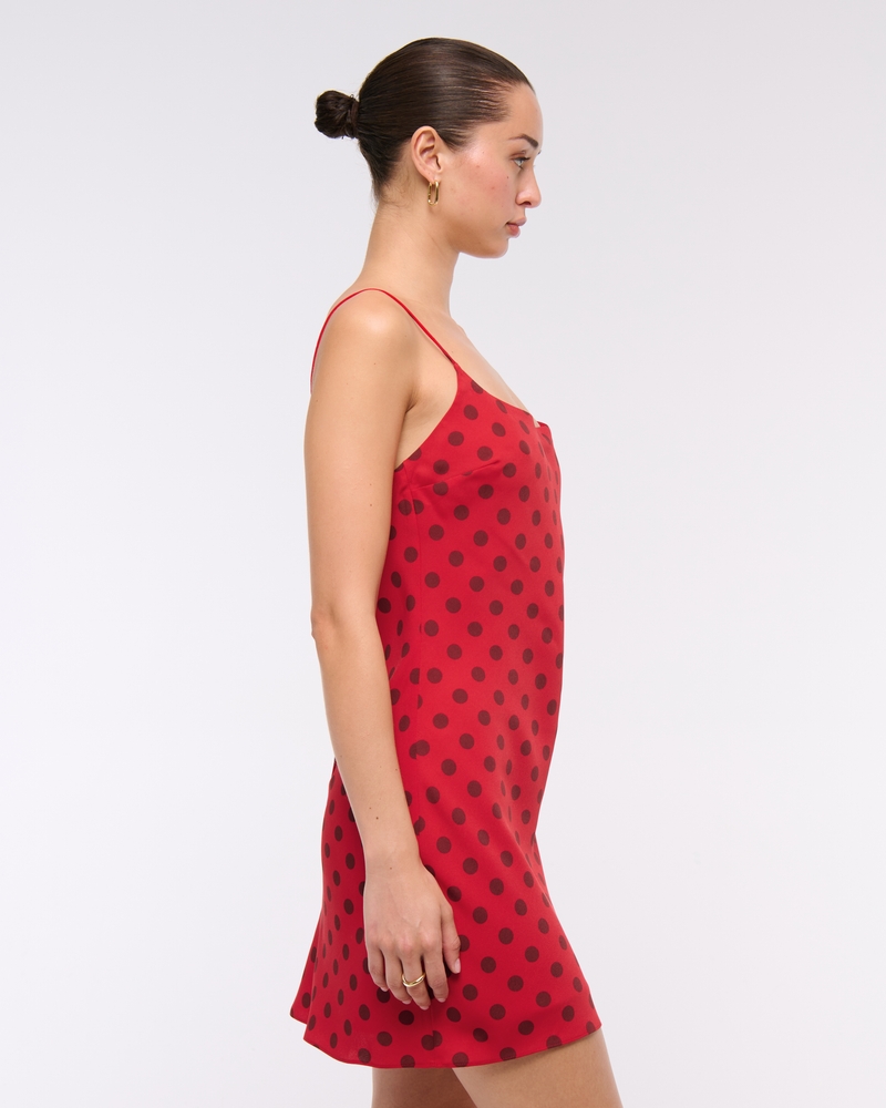 The A&F Julia Slip Mini Dress(red dot,XXS)