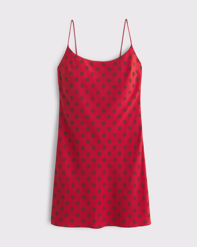 The A&F Julia Slip Mini Dress(red dot,XXS)