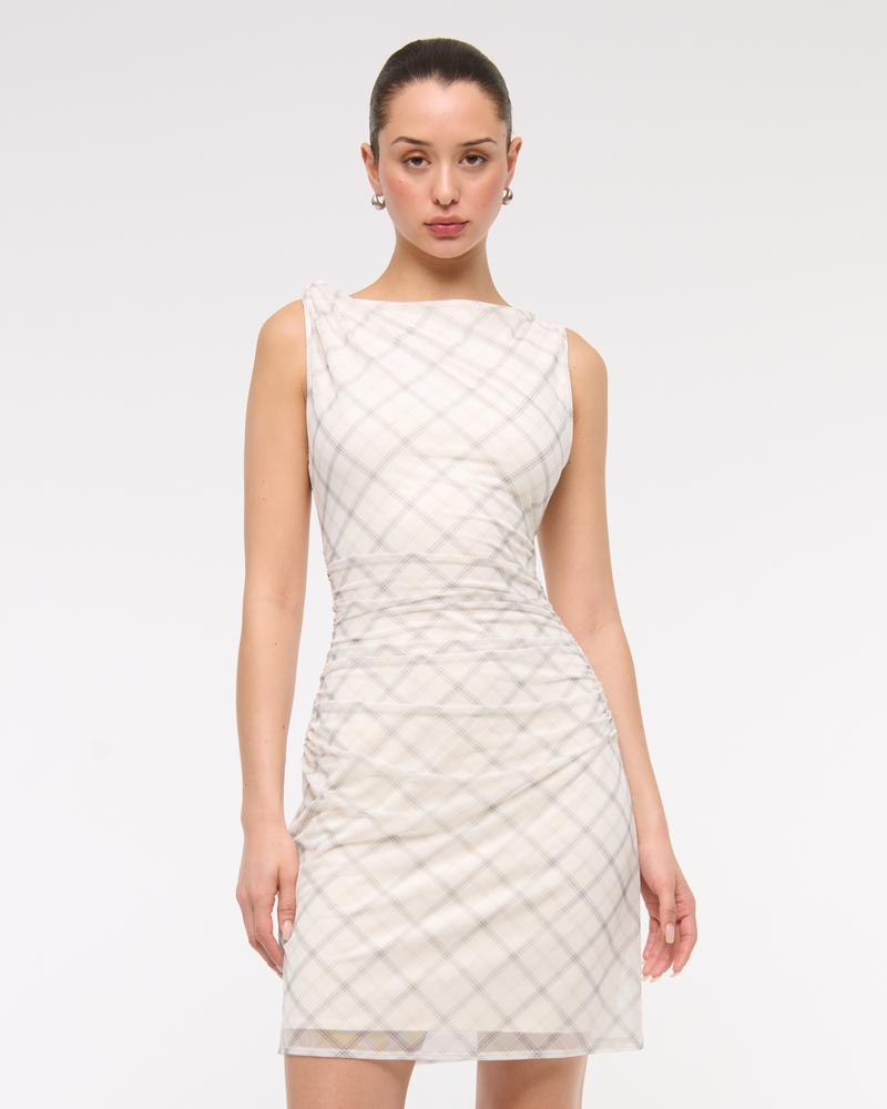 Mesh Knotted Mini Dress