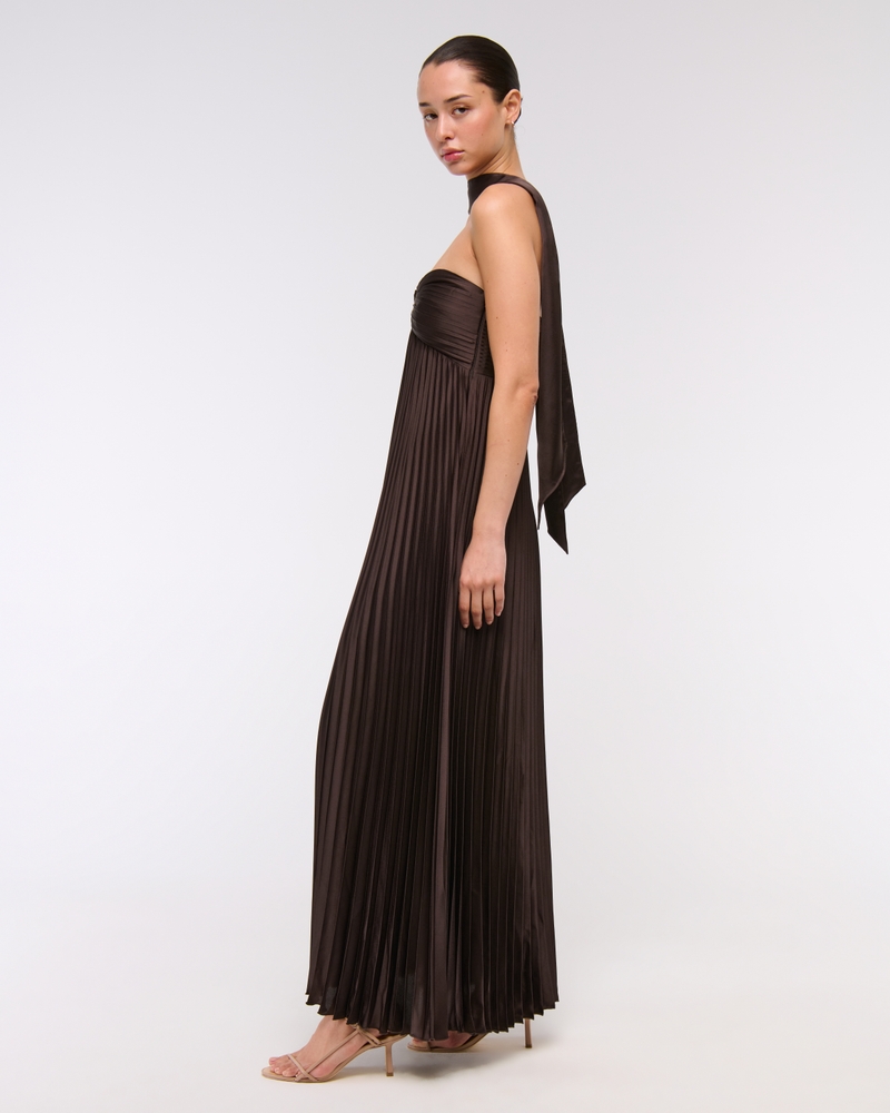 The A&F Giselle Babydoll Maxi Dress(coffee,XXS)