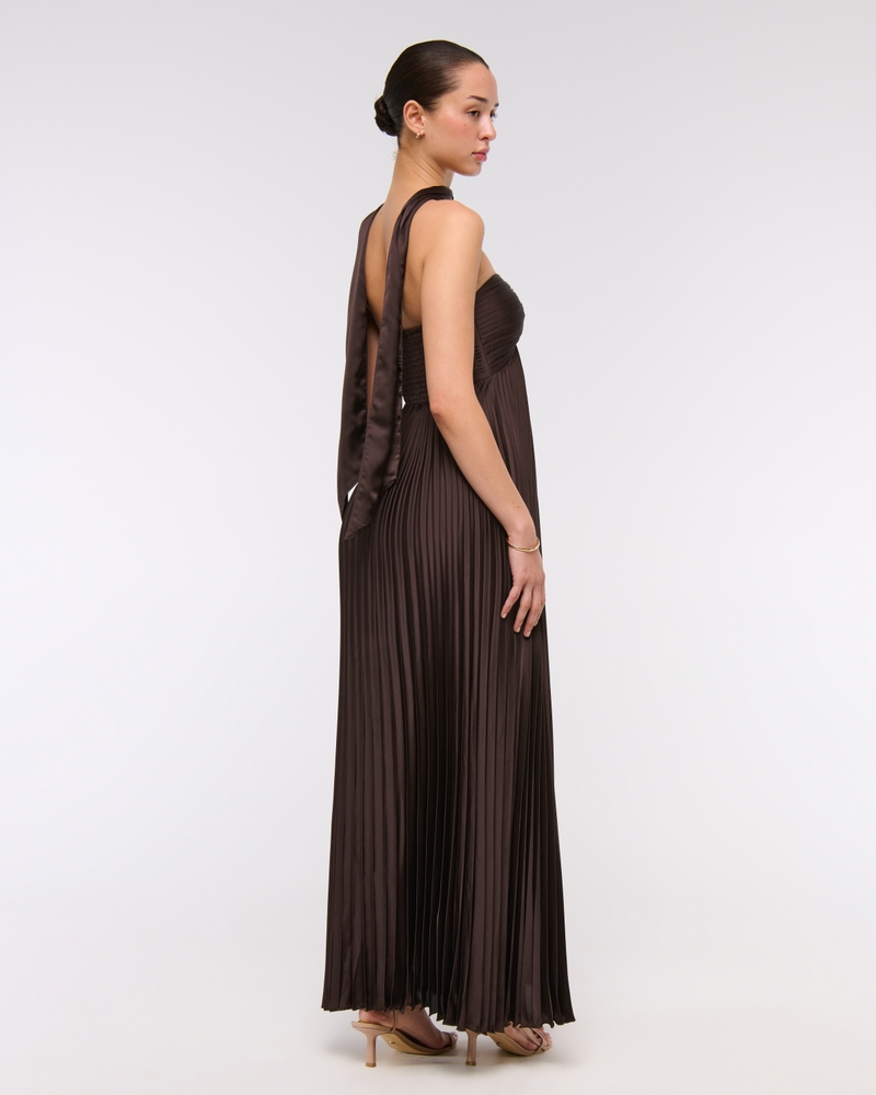 The A&F Giselle Babydoll Maxi Dress(coffee,XXS)