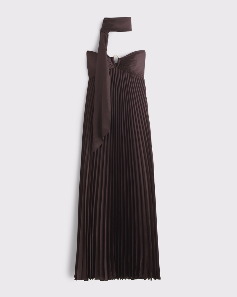 The A&F Giselle Babydoll Maxi Dress(coffee,XXS)