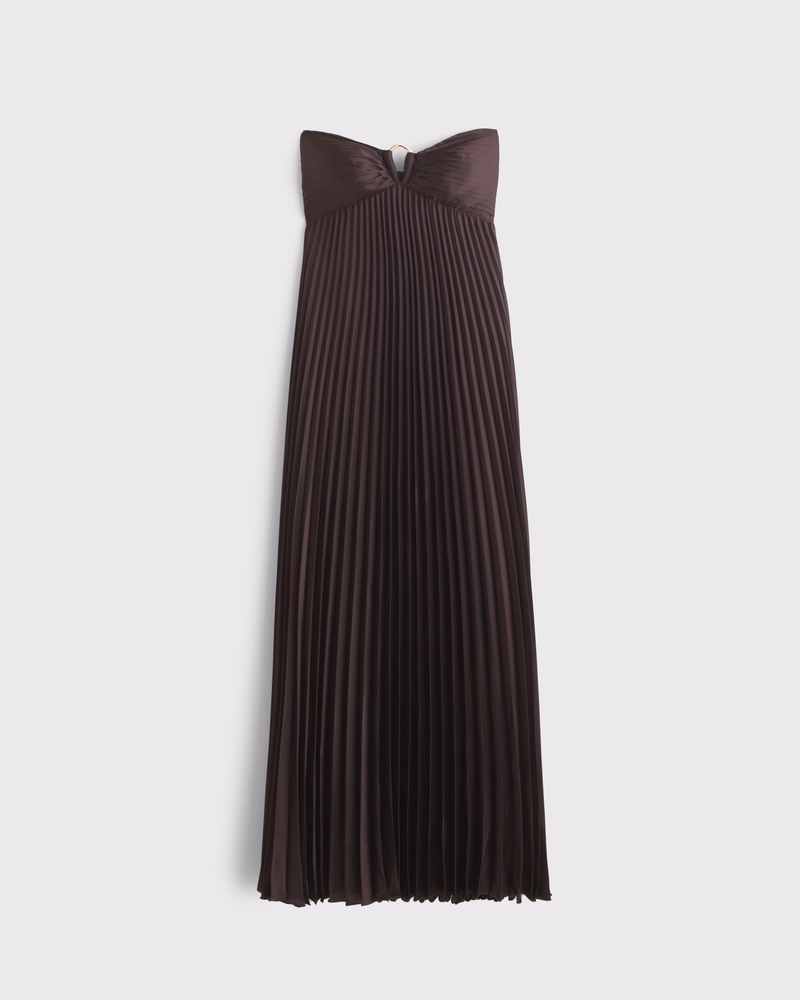 The A&F Giselle Babydoll Maxi Dress(coffee,XXS)