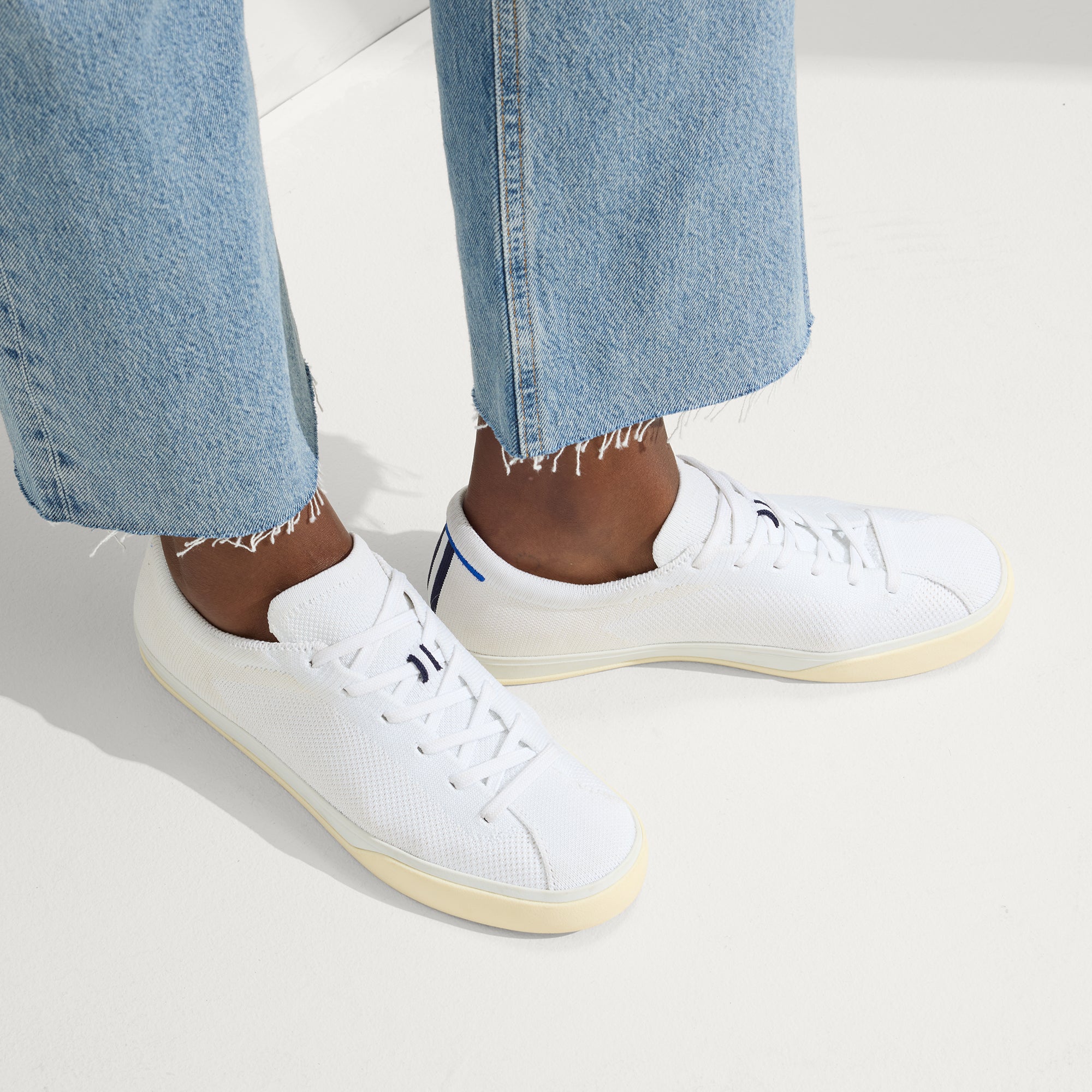 The Lace Up Sneaker - Bright White(Bright White,5)