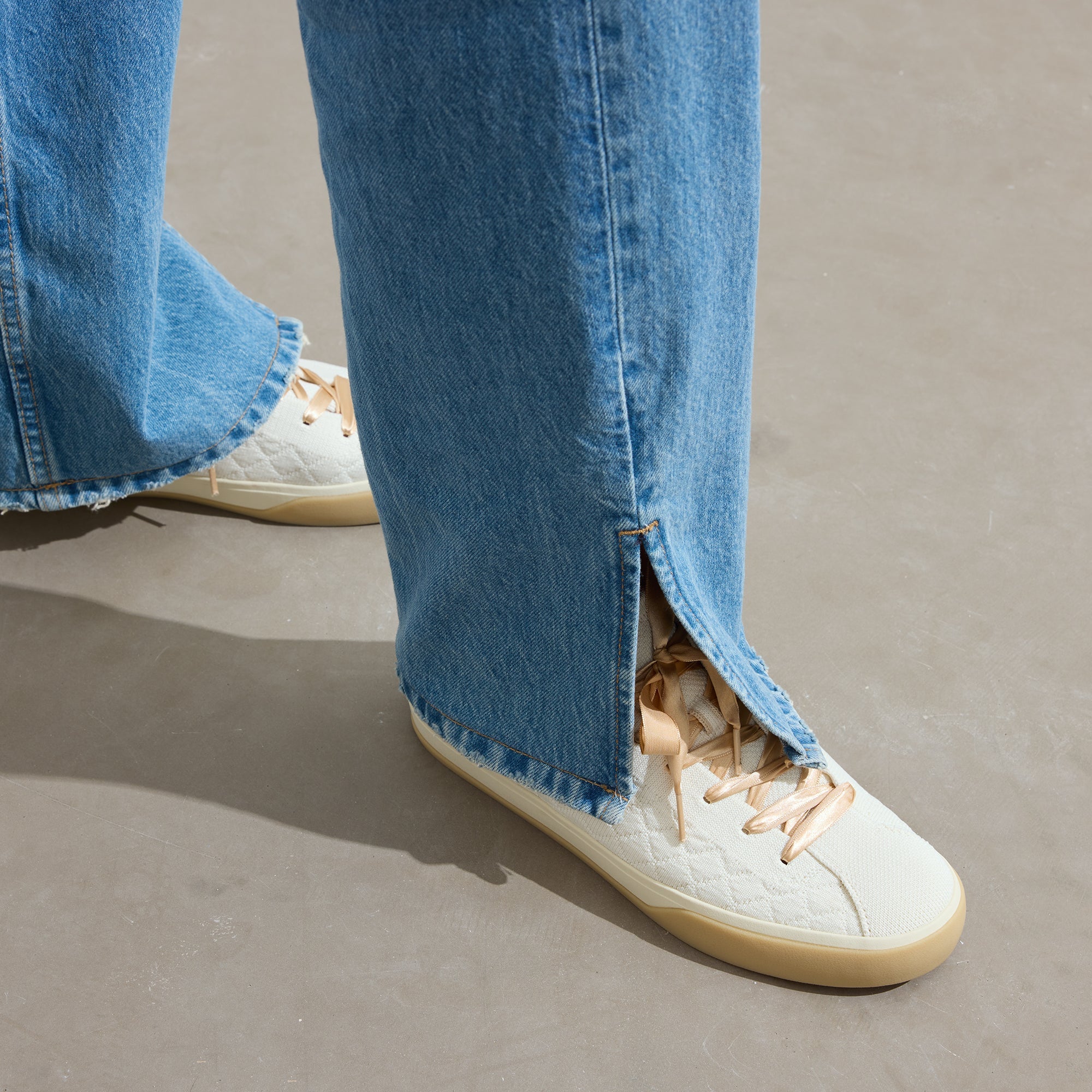 The Lace Up Sneaker - Quilted Cloud(Quilted Cloud,5)