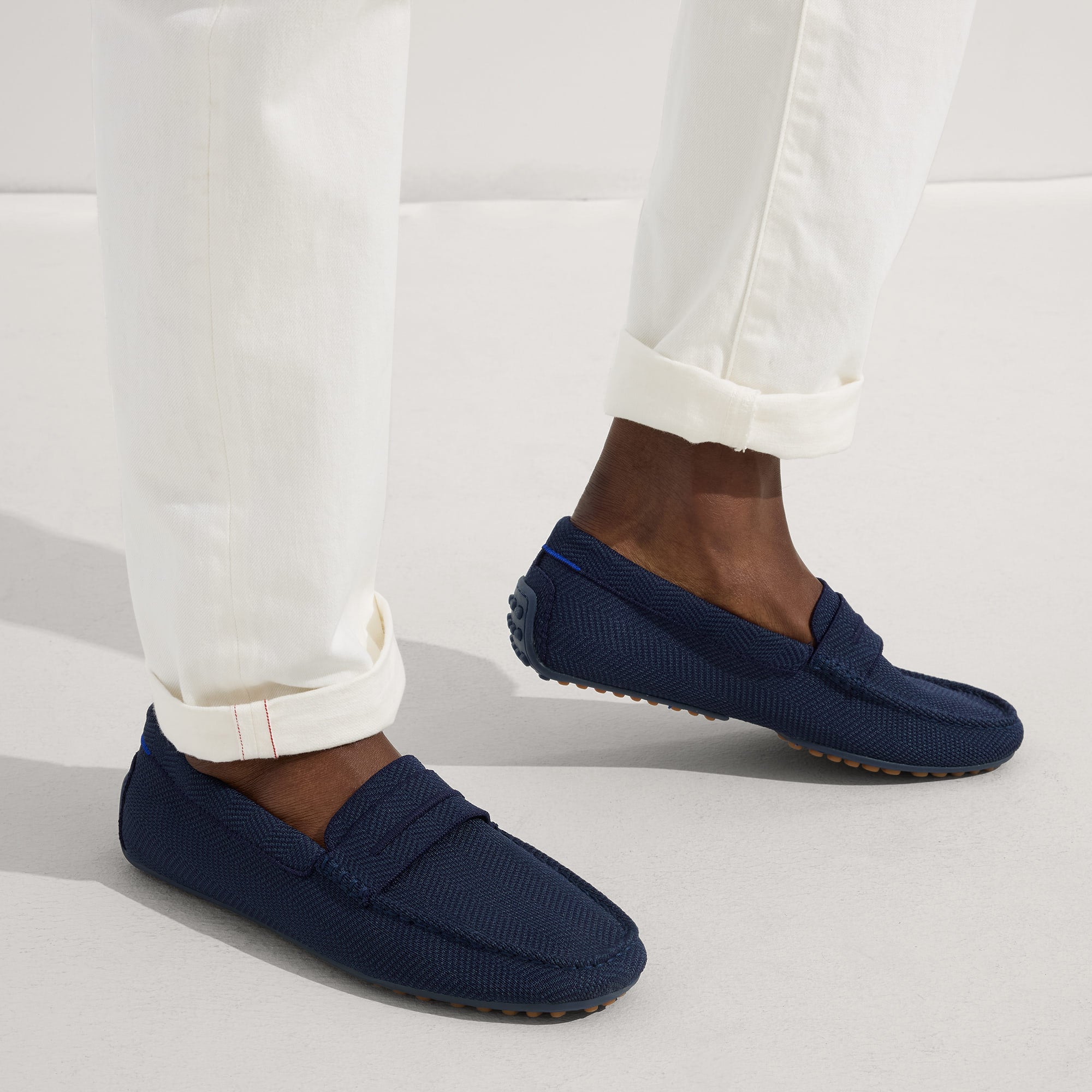 The Driving Loafer - Navy Herringbone(Navy Herringbone,7)