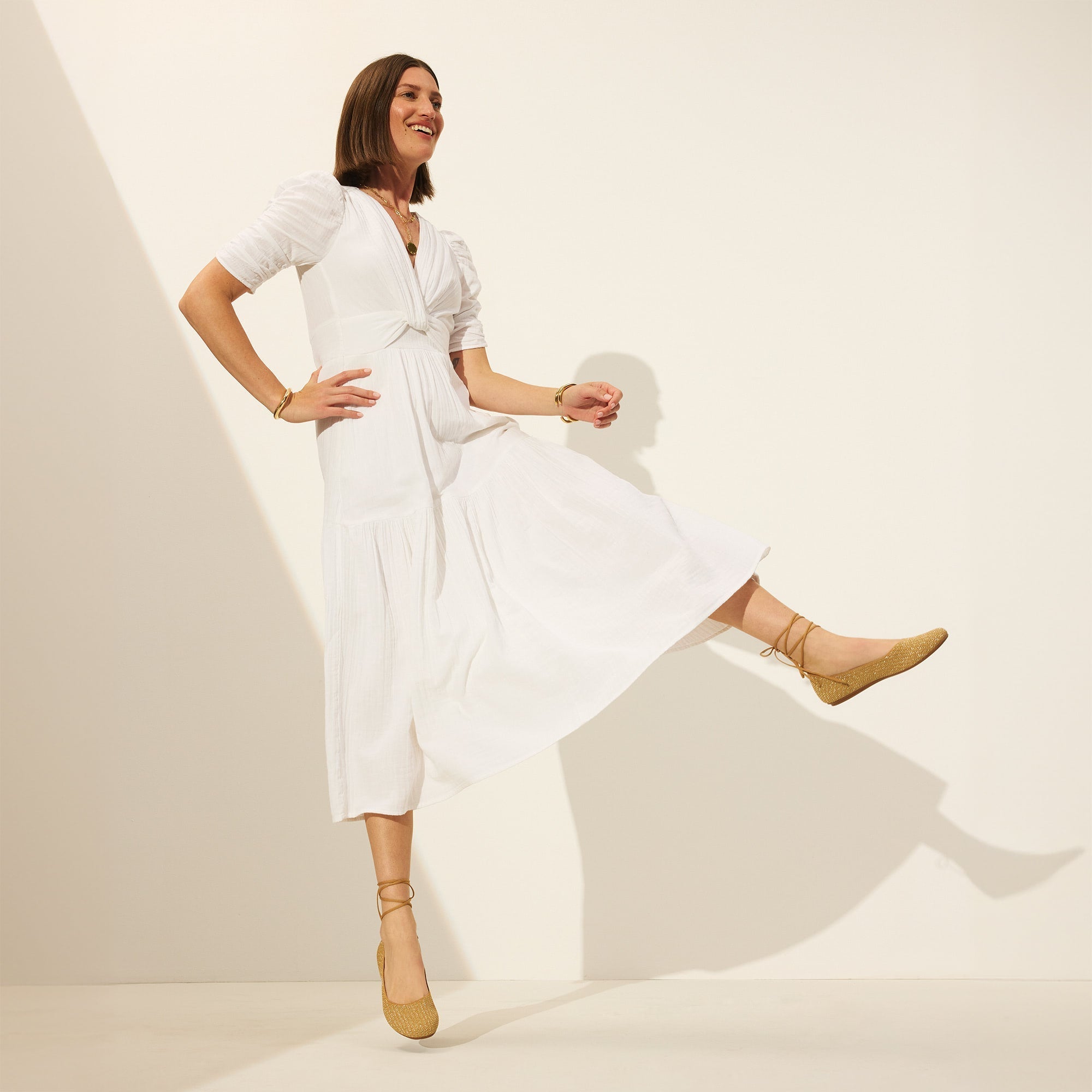 The Square Wrap - Gold Stripe(Gold Stripe,5)