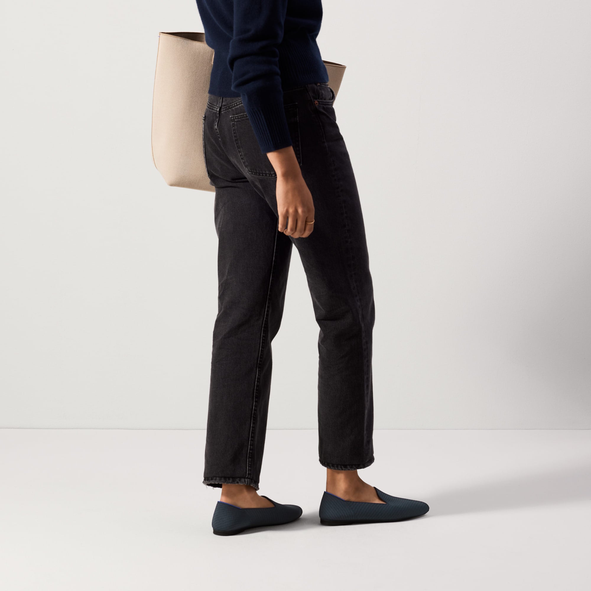 The Almond Loafer - Navy Twill(Navy Twill,5)