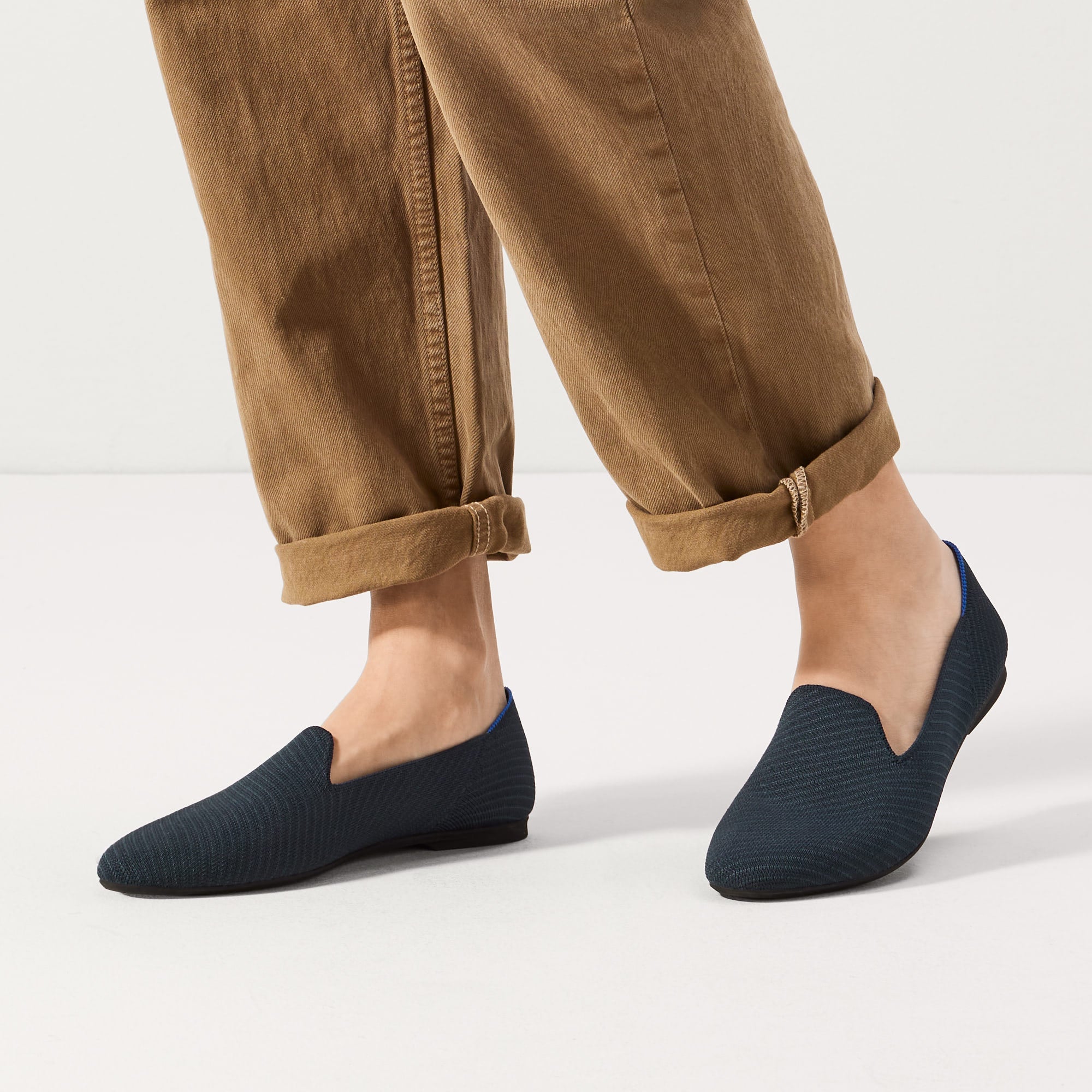 The Almond Loafer - Navy Twill(Navy Twill,5)