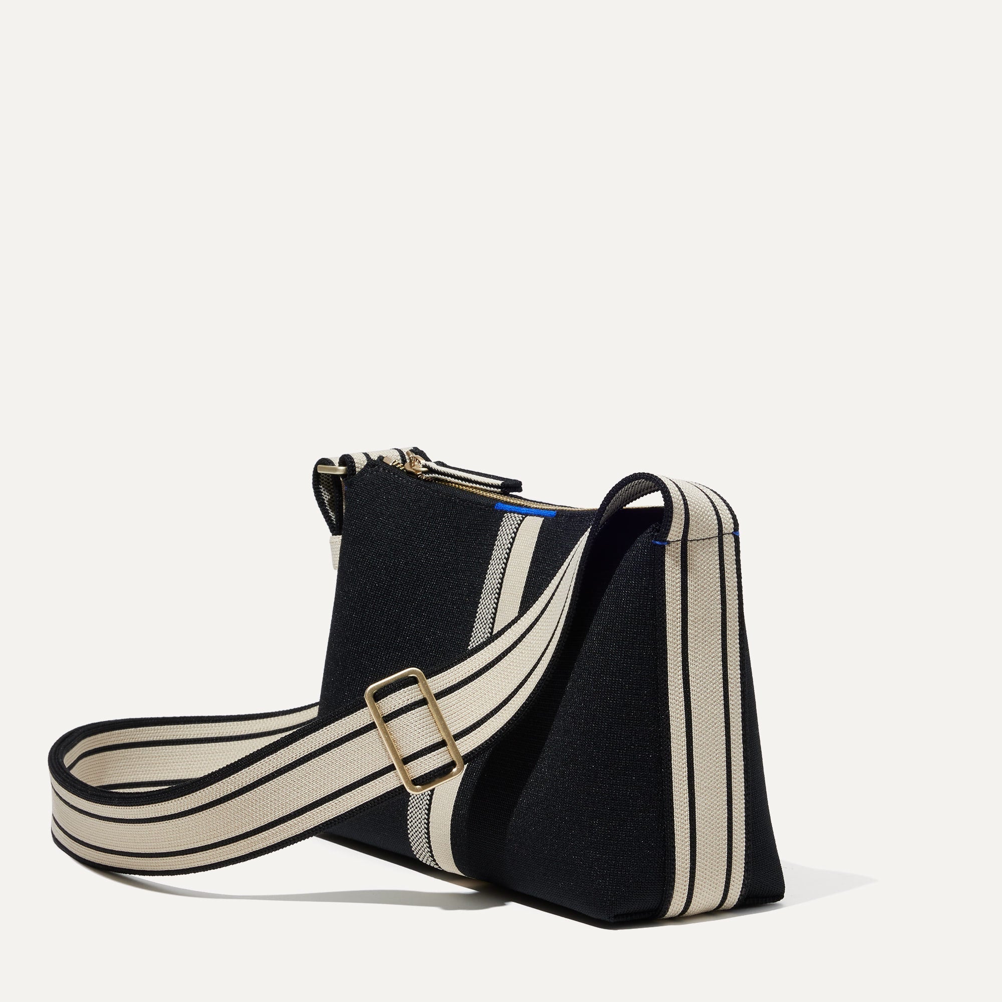 The Casual Crossbody - Black and Ivory Stripe(Black and Ivory Stripe)