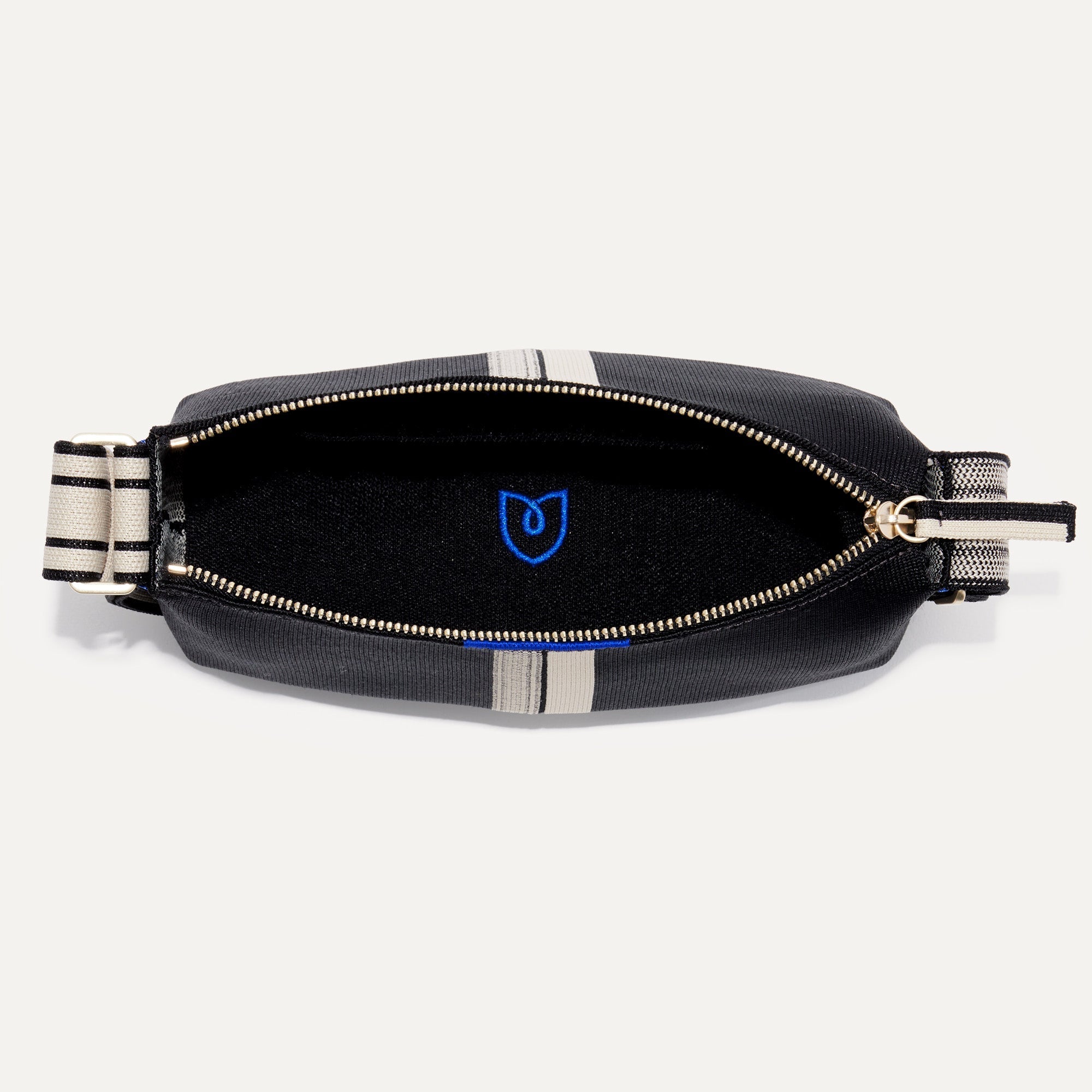 The Casual Crossbody - Black and Ivory Stripe(Black and Ivory Stripe)