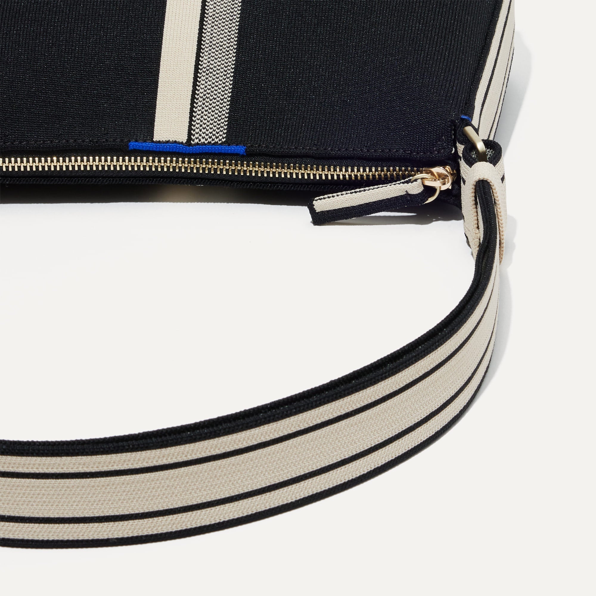 The Casual Crossbody - Black and Ivory Stripe(Black and Ivory Stripe)