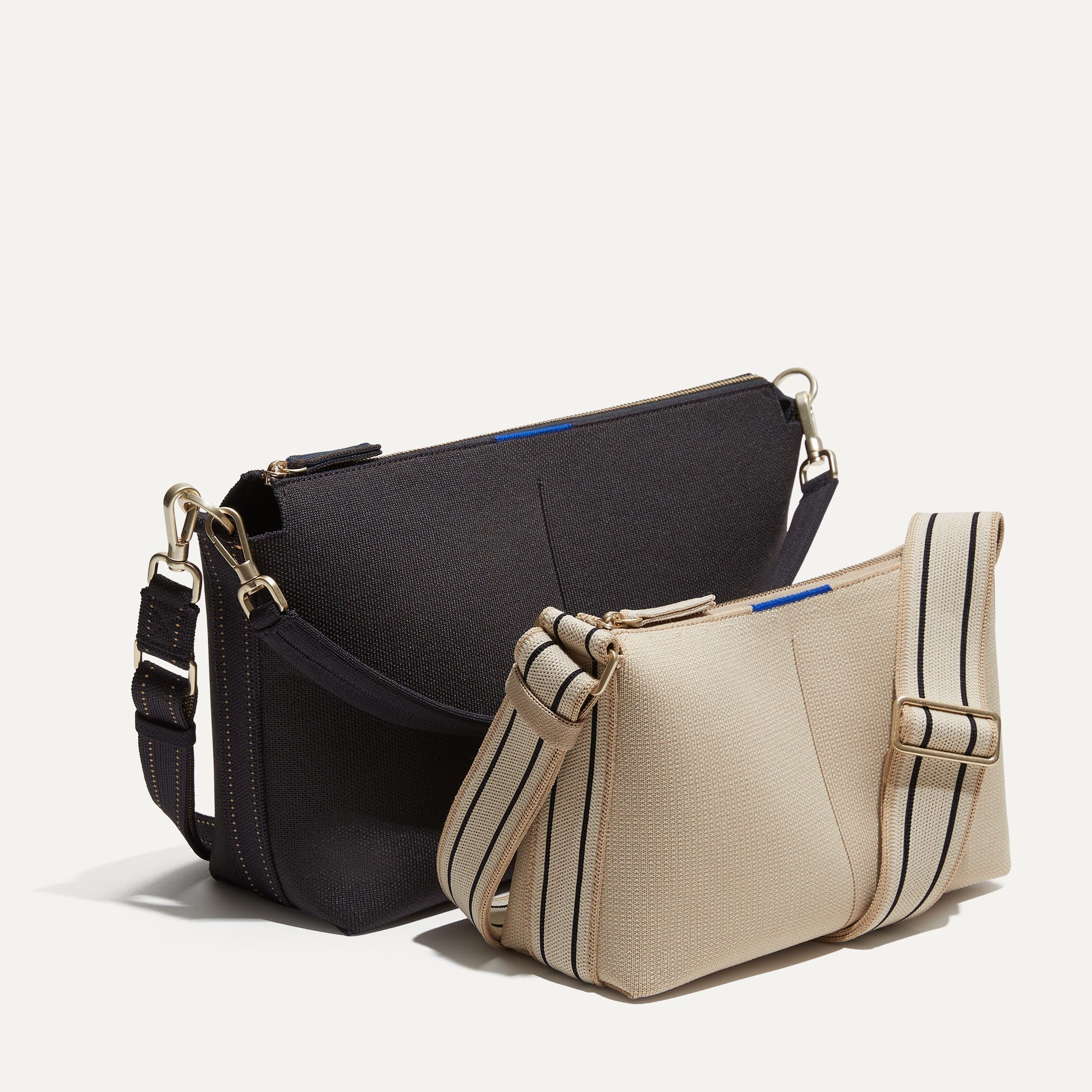 The Casual Crossbody - Black and Ivory Stripe(Black and Ivory Stripe)